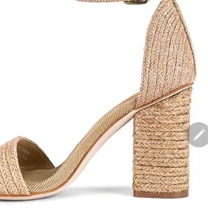 Jeffrey Campbell Natural Jute 3.5” Heeled Sandals 9M
